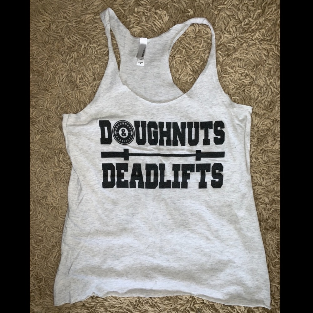Donuts and deadlifts CrossFit workout tank